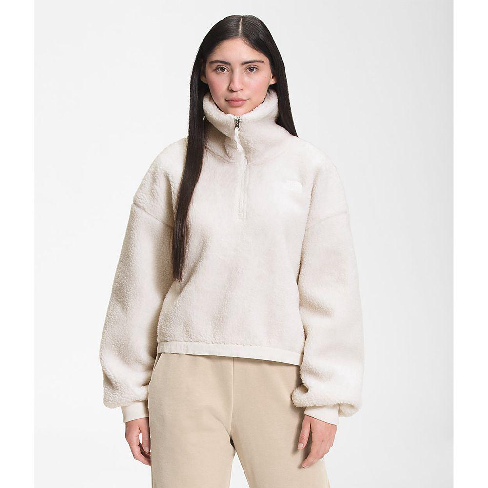 The North Face Platte Sherpa ¼ Zip Γυναικεια Fleece - Ασπρα (IKBZ43109)